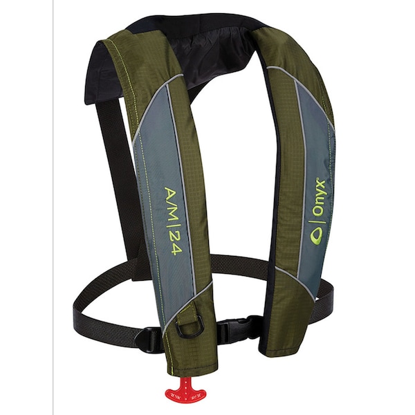 Onyx Onyx 132000-400-004-18 A/M-24 Series Automatic/Manual Inflatable Life Jacket - Green, Adult 132000-400-004-18 - main
